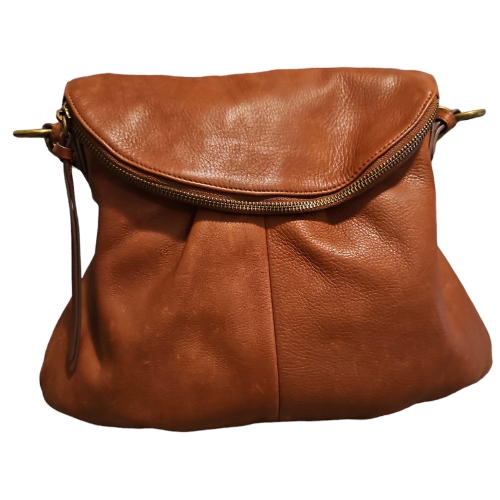 margot Cognac Leather Hobo Bag EUC
